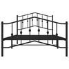 vidaXL Metal Bed Frame without Mattress with Footboard&nbsp;Black 107x203cm