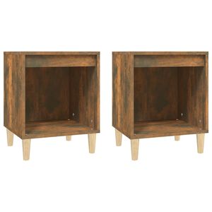 vidaXL Bedside Cabinets 2 pcs Smoked Oak 40x35x50 cm