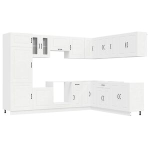 vidaXL 14 Piece Kitchen Cabinet Set Kalmar White Engineered Wood
