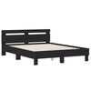 vidaXL Bed Frame without Mattress Black 150x200 cm King Size