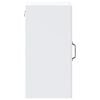 vidaXL Kitchen Wall Cabinet with Glass Door Kalmar High Gloss White Engineered Wood