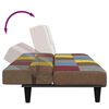 vidaXL 2-Seater Sofa Bed with Footstool Patchwork Fabric