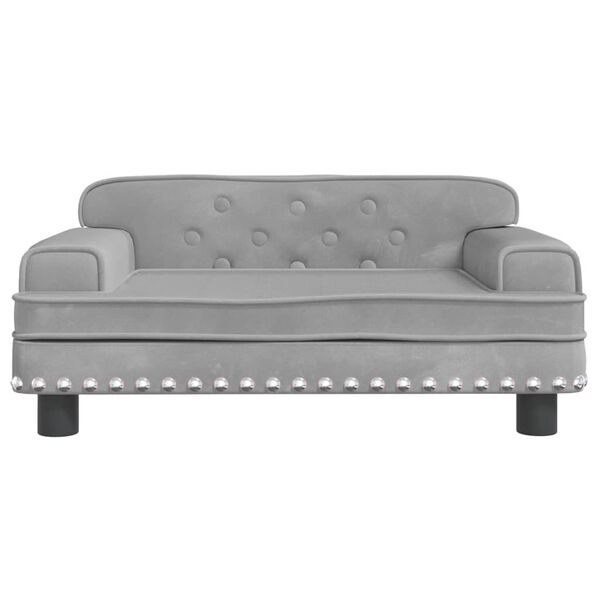 vidaXL Kids Sofa Light Grey 70x45x30 cm Velvet