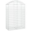 vidaXL Arched Gabion Basket 100x50x140/160 cm Galvanised Iron