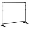 vidaXL Backdrop Stands 2 pcs Black 254x243 cm Steel