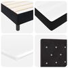 vidaXL Box Spring Bed Black and White 152 x 203 cm Velvet