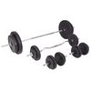 vidaXL Workout Bench with Weight Rack, Barbell and Dumbbell Set 90 kg