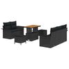 vidaXL Garden Sofa Set with Cushion with Storage 8 pcs Black