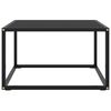 vidaXL Coffee Table Black with Black Glass 60x60x35 cm