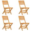 vidaXL 5 Piece Garden Dining Set Solid Wood Teak