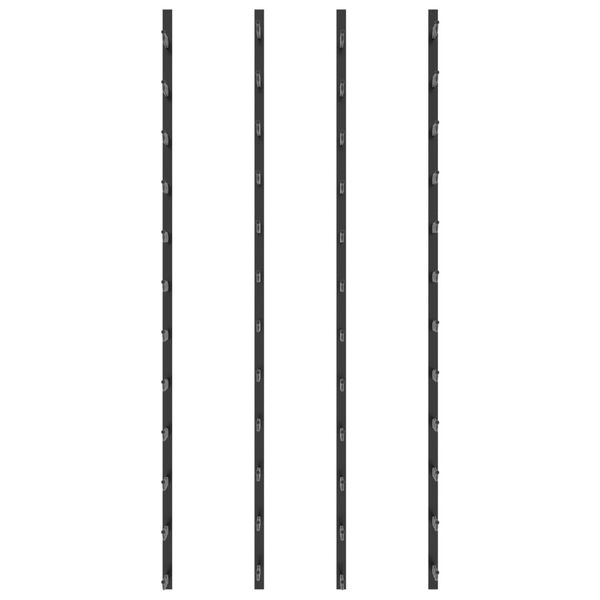 vidaXL Wall-mounted Wine Racks for 72 Bottles 2 pcs Black Iron