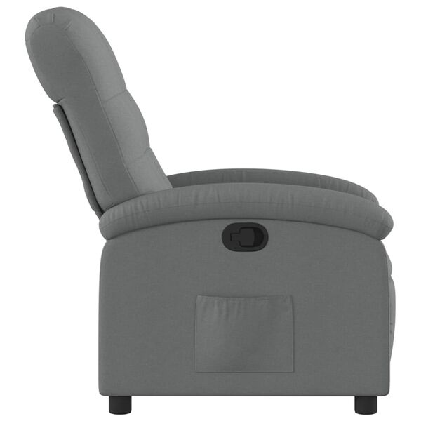 vidaXL Recliner Chair Dark Grey Fabric