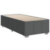 vidaXL Box Spring Bed with Mattress Dark Grey King Single Fabric