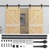vidaXL Sliding Door 2 pcs 80 x 210 cm Solid Pine Wood