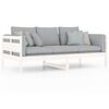 vidaXL Day Bed without Mattress White Solid Wood Pine 90x190 cm Single