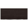 vidaXL Bathroom Countertop Dark Brown 120x50x(2-6) cm Treated Solid Wood