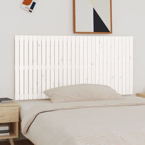vidaXL Wall Headboard White 185x3x90 cm Solid Wood Pine