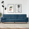 vidaXL Sofa Bed with Cushions Black Velvet