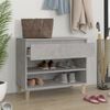 vidaXL Shoe Cabinet Concrete Grey 70x36x60 cm Engineered Wood