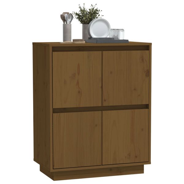 vidaXL Sideboard Honey Brown 60x34x75 cm Solid Wood Pine