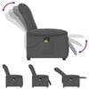 vidaXL Massage Recliner Chair Dark Grey Fabric