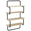 vidaXL 4-Tier Wall Shelf Sonoma Oak 80 x 24.5 x 104 cm Engineered Wood