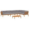 vidaXL 5 Piece Garden Pallet Sofa Set with Cushions Solid Wood Acacia