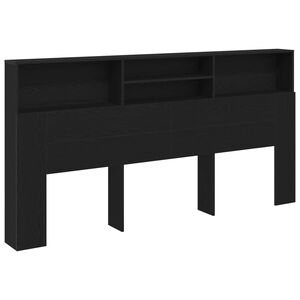 vidaXL Headboard Cabinet Black Oak Engineered Wood