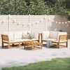 vidaXL 6 Piece Garden Lounge Set with Cushions Solid Wood Acacia