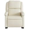 vidaXL Electric Stand up Massage Recliner Chair Cream Faux Leather
