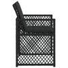 vidaXL Garden Chairs with Cushions 4 pcs Black Poly Rattan