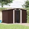 vidaXL Garden Storage Shed Brown 257x205x178 cm Steel