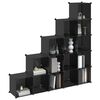 vidaXL Storage Cube Organiser with 15 Cubes Black PP
