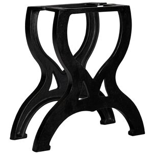 vidaXL Coffee Table Leg | Set of 2 | Black | Cast Iron | Medium
