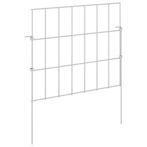 vidaXL Garden Fence with Stakes 12 pcs 35 x 30 cm Galvanised Steel