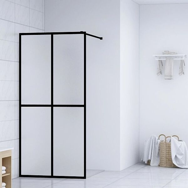 vidaXL Walk-in Shower Screen Frosted Tempered Glass 118x190 cm