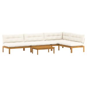 vidaXL 5 Piece Garden Pallet Sofa Units Solid Acacia Wood Natural