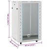 vidaXL 18U Network Cabinet with Swivel Feet 19" IP20 60x60x100 cm