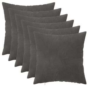 vidaXL Cushion with Pillow HEERLEN 6 pcs Dark Grey Velvet
