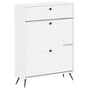 vidaXL Shoe Cabinet BREDA 78 x 24 x 103 cm Engineered Wood White