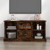vidaXL TV Cabinet Smoked Oak 99.5x35.5x48 cm Engineered Wood