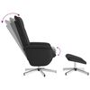 vidaXL Massage Recliner Chair with Footstool Black Faux Leather