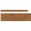 vidaXL Lawn Edging 4 pcs Rusty 450 x 0.05 x 10 cm Weather Steel