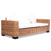 vidaXL 3-Seater Sofa Natural Rattan