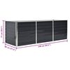vidaXL Garden Raised Bed Anthracite 240x80x77 cm Galvanised Steel