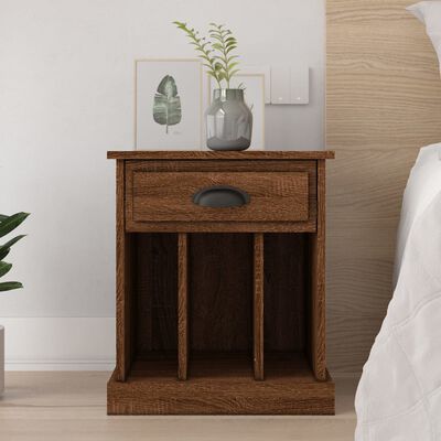 vidaXL Bedside Cabinet Brown Oak 43x36x50 cm