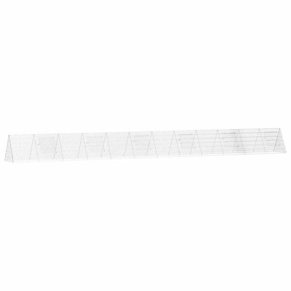 vidaXL Chicken Cage Silver 650 x 55 x 55 cm Galvanised Steel