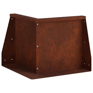vidaXL Retaining Wall 50 x 50 x 30 cm Weathering Steel Rusty
