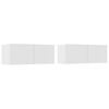 vidaXL TV Cabinets 2 pcs White 80x30x30 cm Engineered Wood