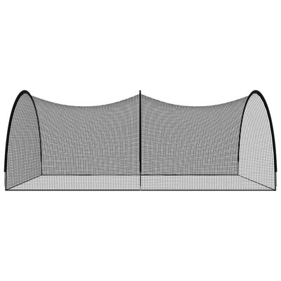 vidaXL Baseball Batting Cage Net Black 500x400x250 cm Polyester